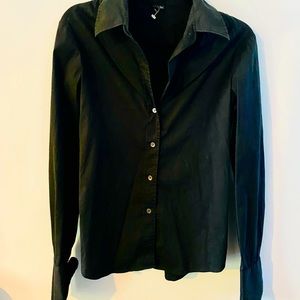 Theory Button Down Blouse - Black